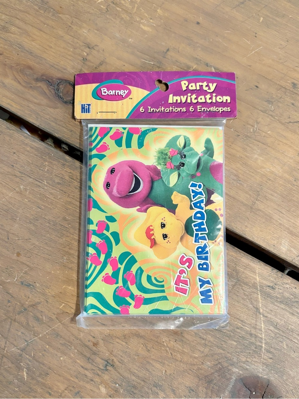 Vintage Barney Birthday Party Invitations